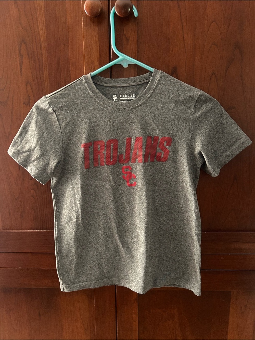 USC Trojans Kids' Gray Graphic Tee - Red Logo